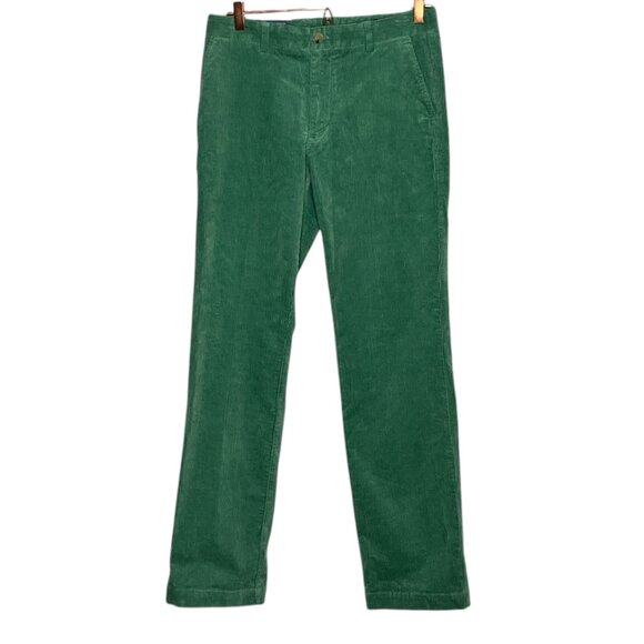 New Vineyard Vines Men's 30 X 32 Green Slim Fit Corduroy Stretch Breaker‎ Pants - Picture 1 of 4